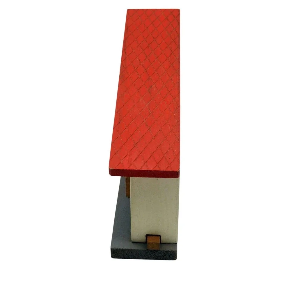 Vintage Japanese Wooden Barn and Cow Trick Puzzle Box Stamped Japan